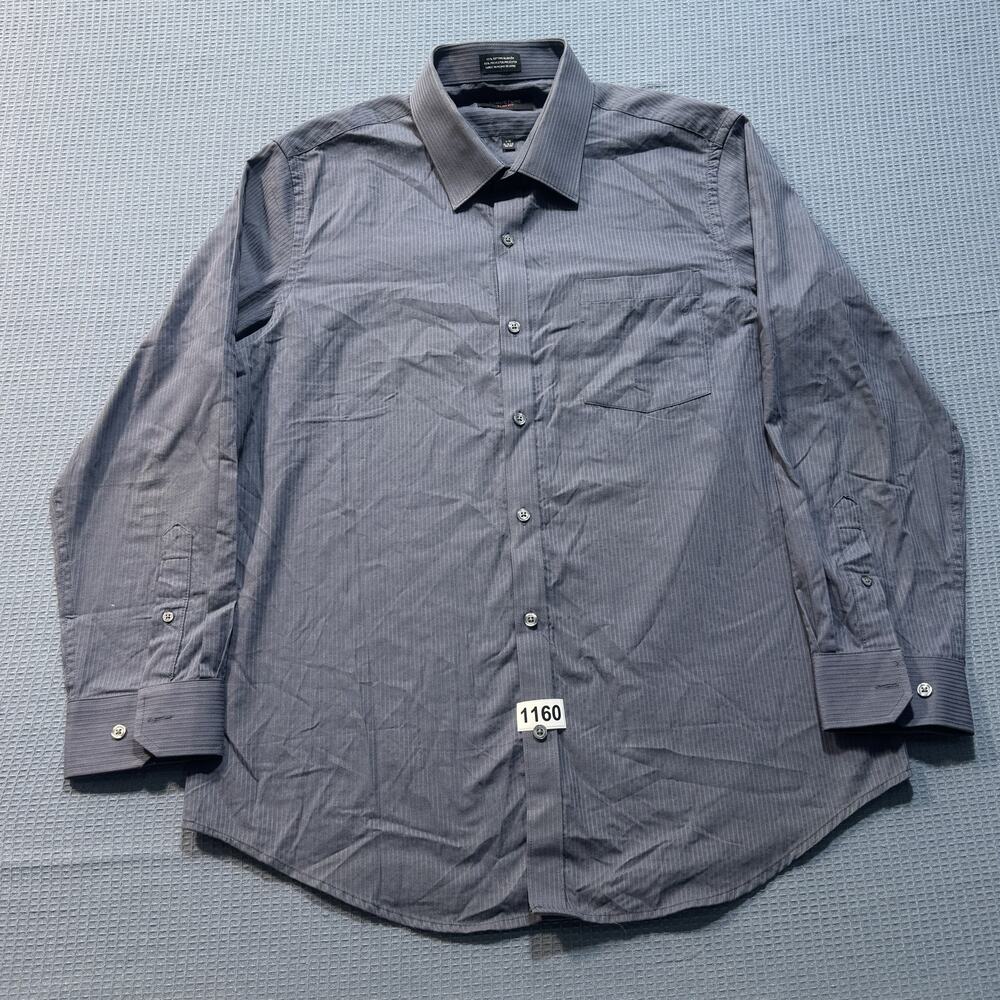 STRUCTURE SLIM FIT Men Long-Sleeved Black Shirt Sz L Pre-Owned Excellent